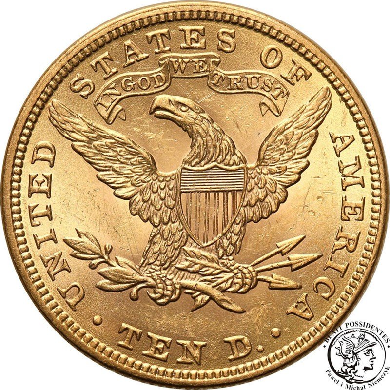 USA 10 dolarów głowa 1901 st. 1-